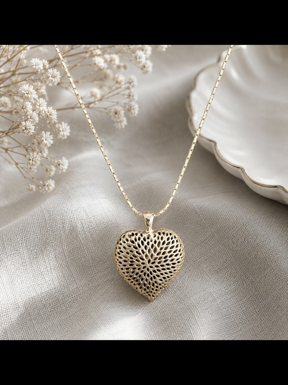 Vintage David Aubrey Heart Necklace